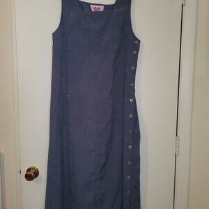 Karen Hart Blue Side Buttoned Dress. Size M(8/10)
